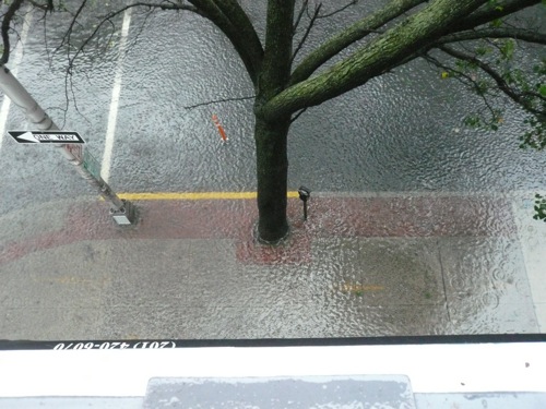 First street, directly below my office window